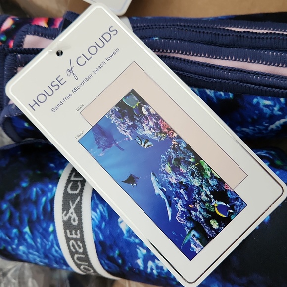 House of Cloud Microfiber Beach Towel Quick Dry Sand Free Compact Underwater - Picture 8 of 9